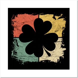 Square Vintage Clovers Gift St Patricks Day Lucky Paddy's Posters and Art